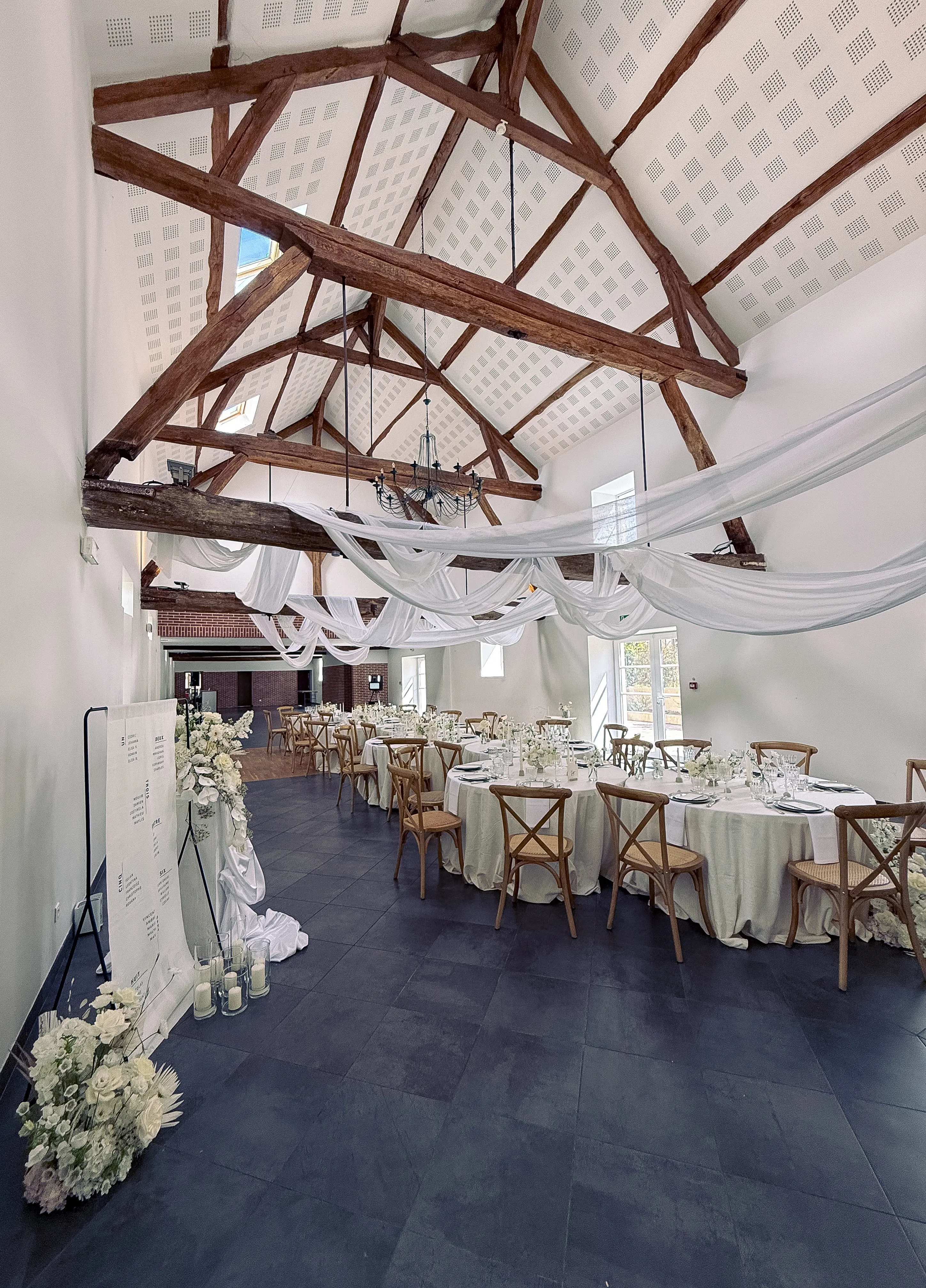 Table de mariage dressée